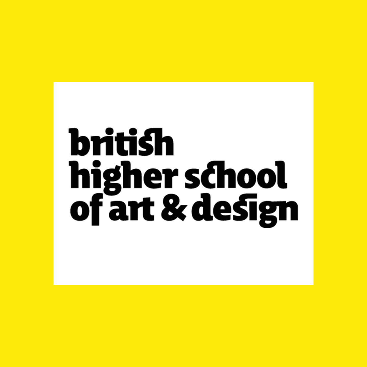 Логотип: BRITISH HIGHER SCHOOL OF ART AND DESIGN